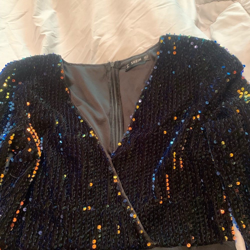 Black shimmery jumpsuit